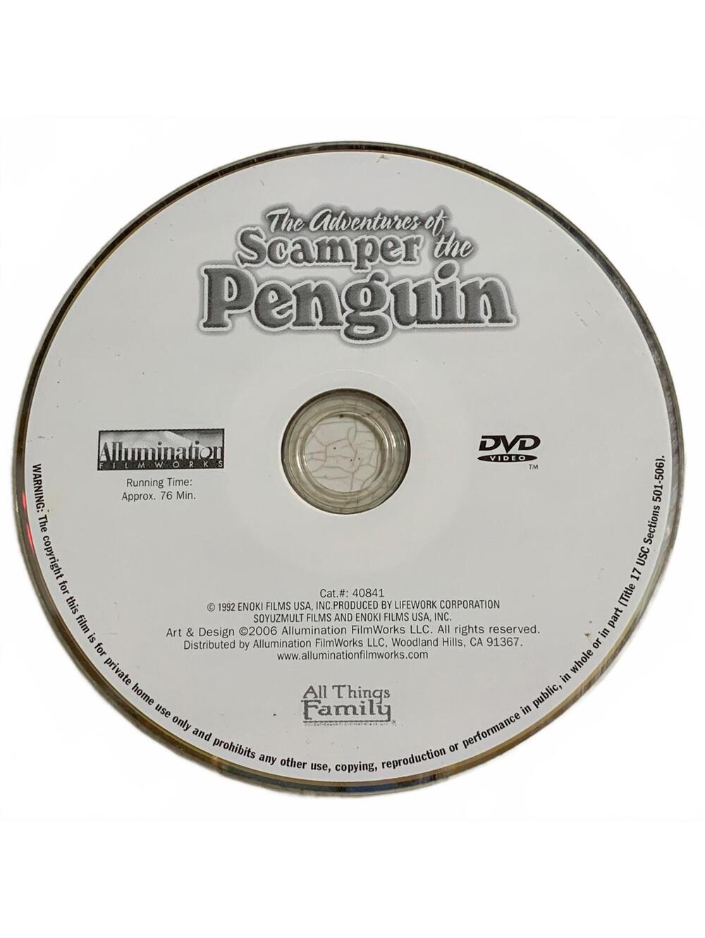 The Adventures of Scamper the Penguin DVD Disc Only Family Animation 76